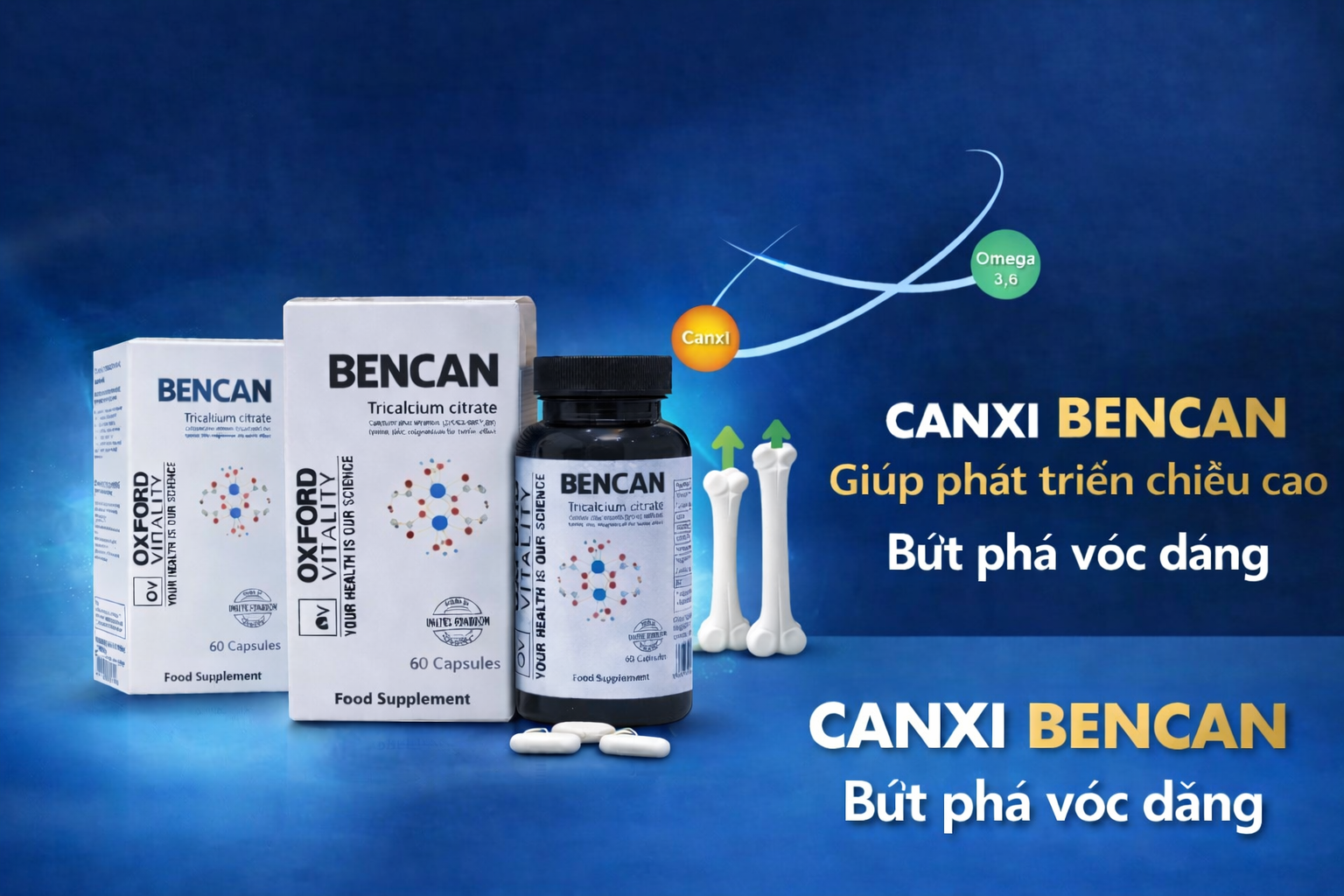 Canxi giúp phát triển chiều cao